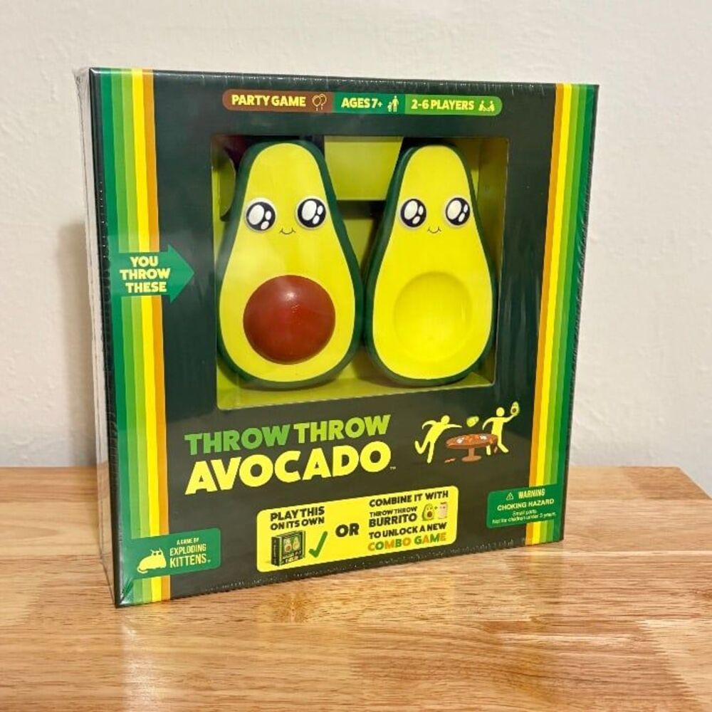 Throw Throw Avocado Game Exploding Kittens New Sealed Party Card Game